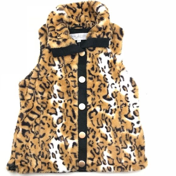 Andrew Marc Jackets & Blazers - Marc New York Animal Print Faux Fur Vest C7